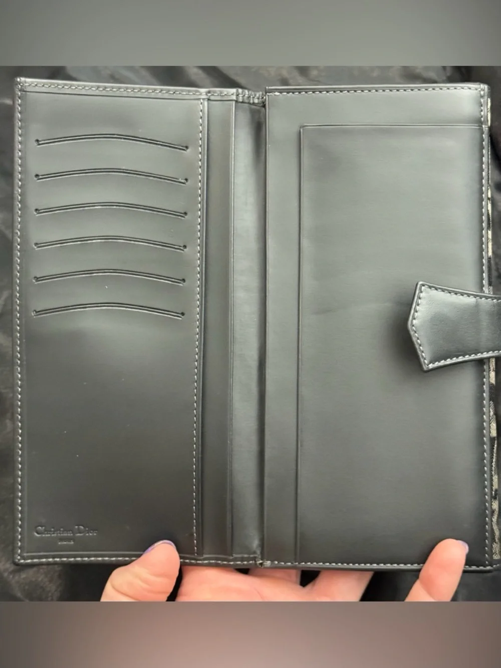 Christian Dior oblique jacquard long wallet